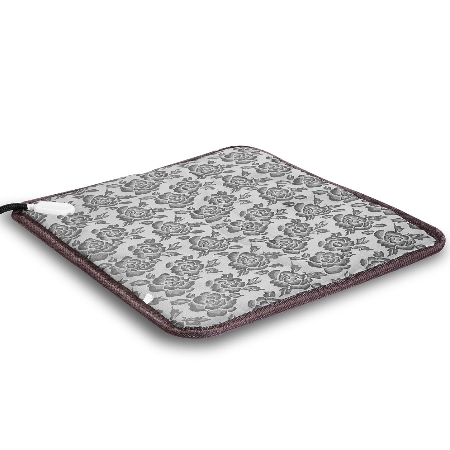 Angled view of waterproof electric pet heating pad with reinforced edges