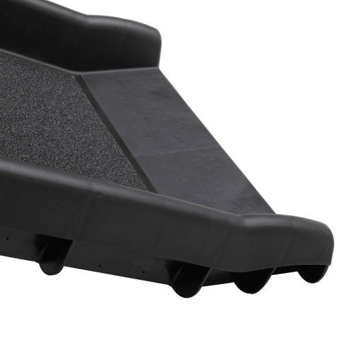 Close-up of textured non-slip surface on senior dog mobility ramp