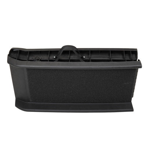 Compact folded senior dog ramp with built-in carry handle for easy transport
