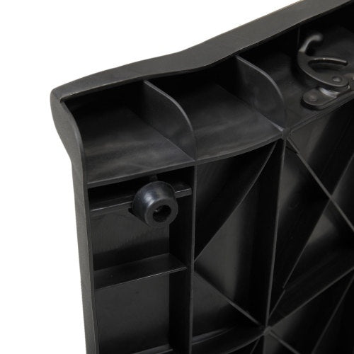 Durable black pet ramp with sturdy polypropylene frame and stable support feet