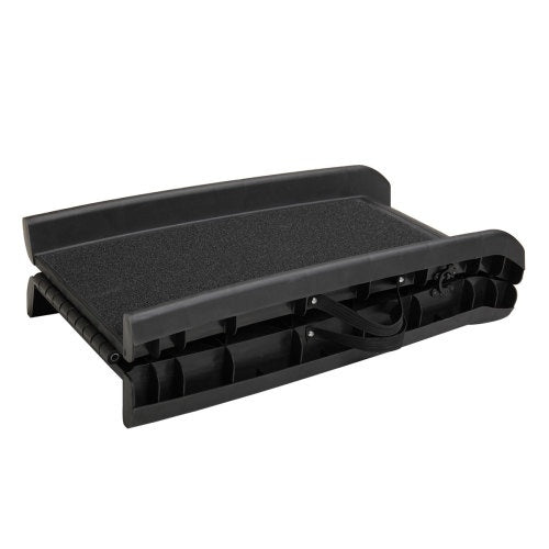 Lightweight dog ramp folded flat for storage and travel convenience