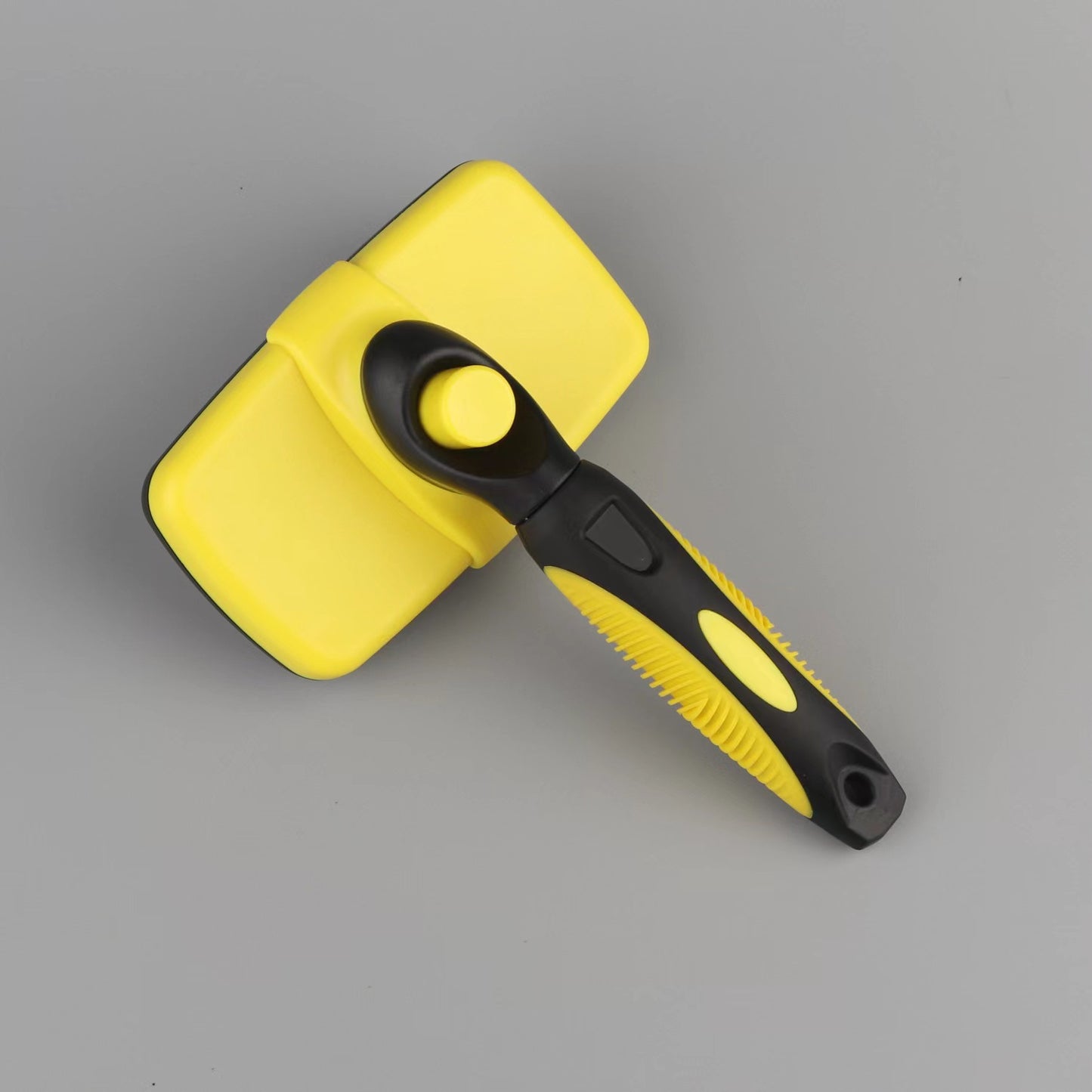 Pet Automatic Retractable Comb Yellow