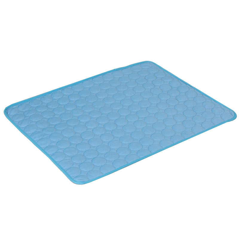 Pet cooling mat breathable summer pad blue