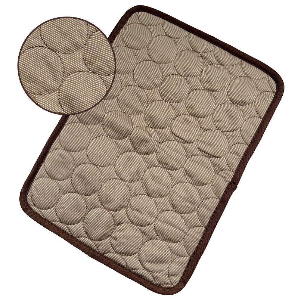 Pet cooling mat breathable summer pad brown