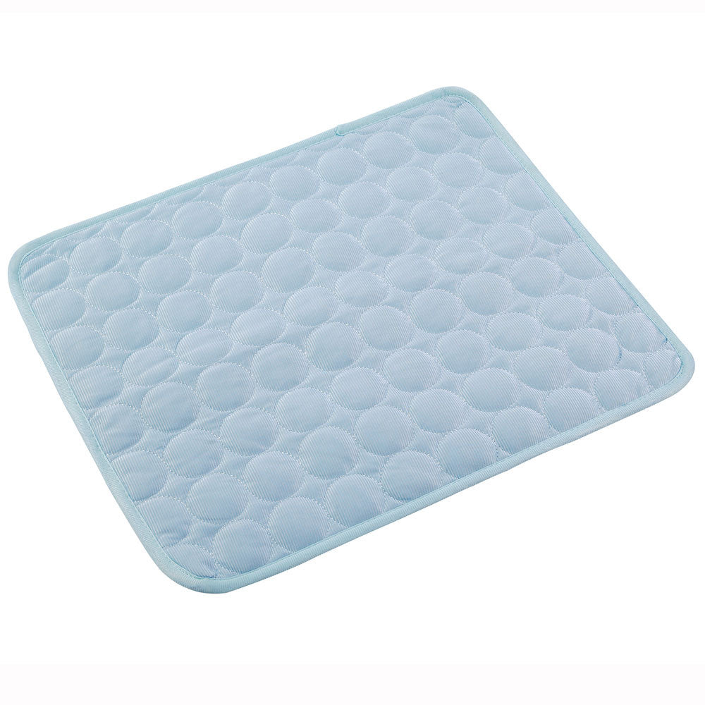 Pet cooling mat breathable summer pad light blue