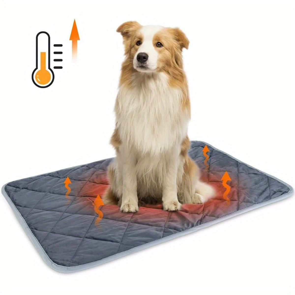 Thermal mat for senior pets showing heat reflection and warmth