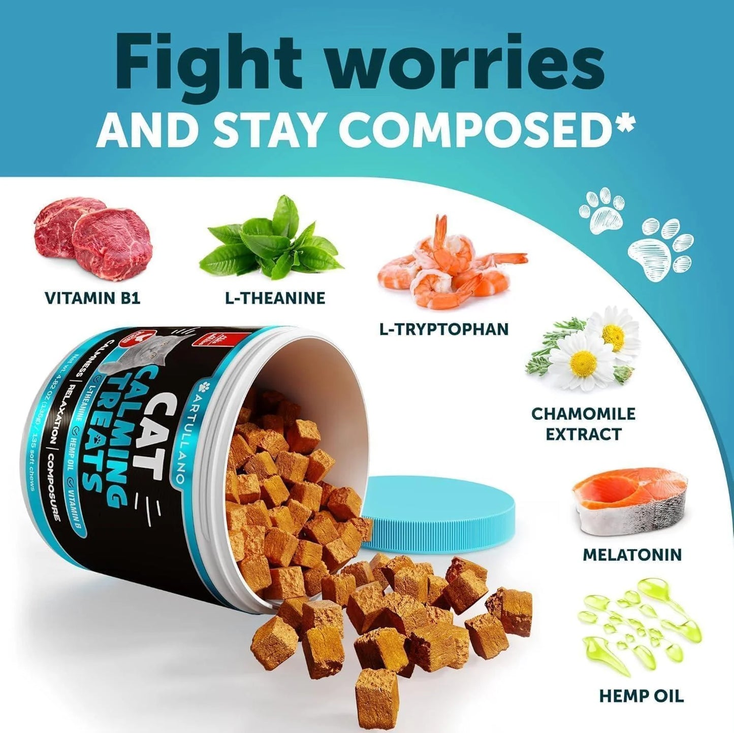 cat-calming-treats-ingredients-hemp-melatonin-ltheanine-chamomile