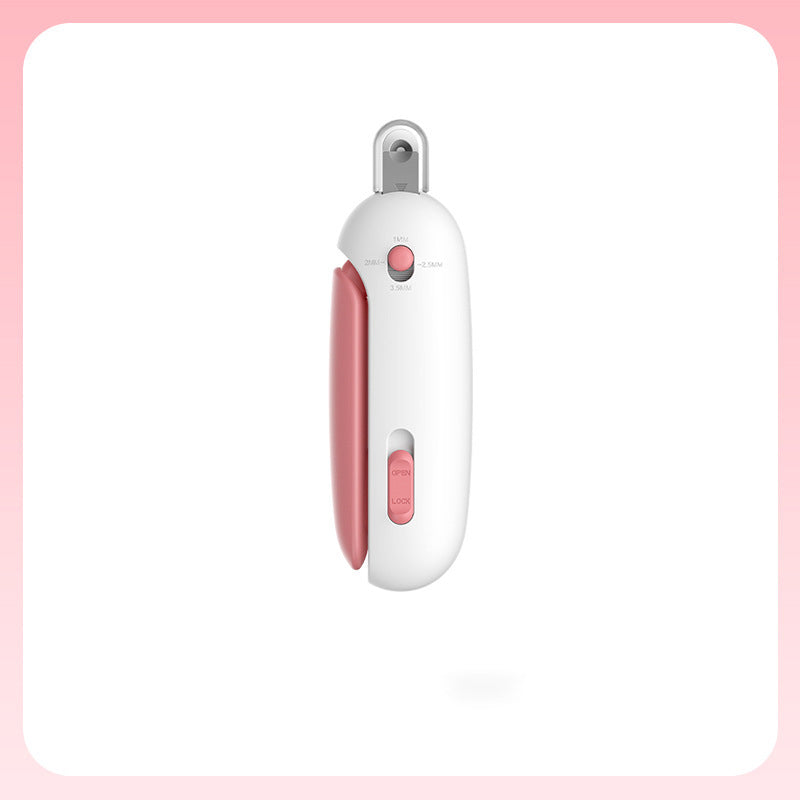 white and pink nail clipper for cats and dogs