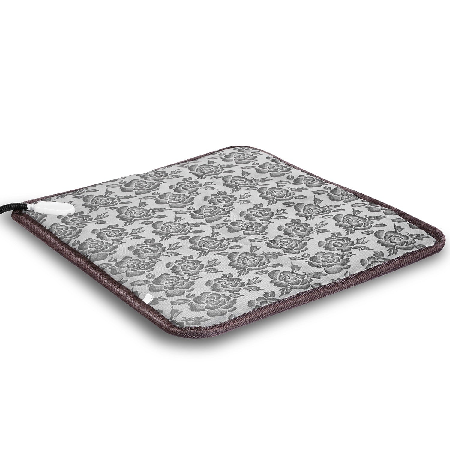 Angled view of waterproof electric pet heating pad with reinforced edges